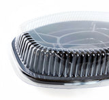 Plastic Oval Food Platters with 5 compartments