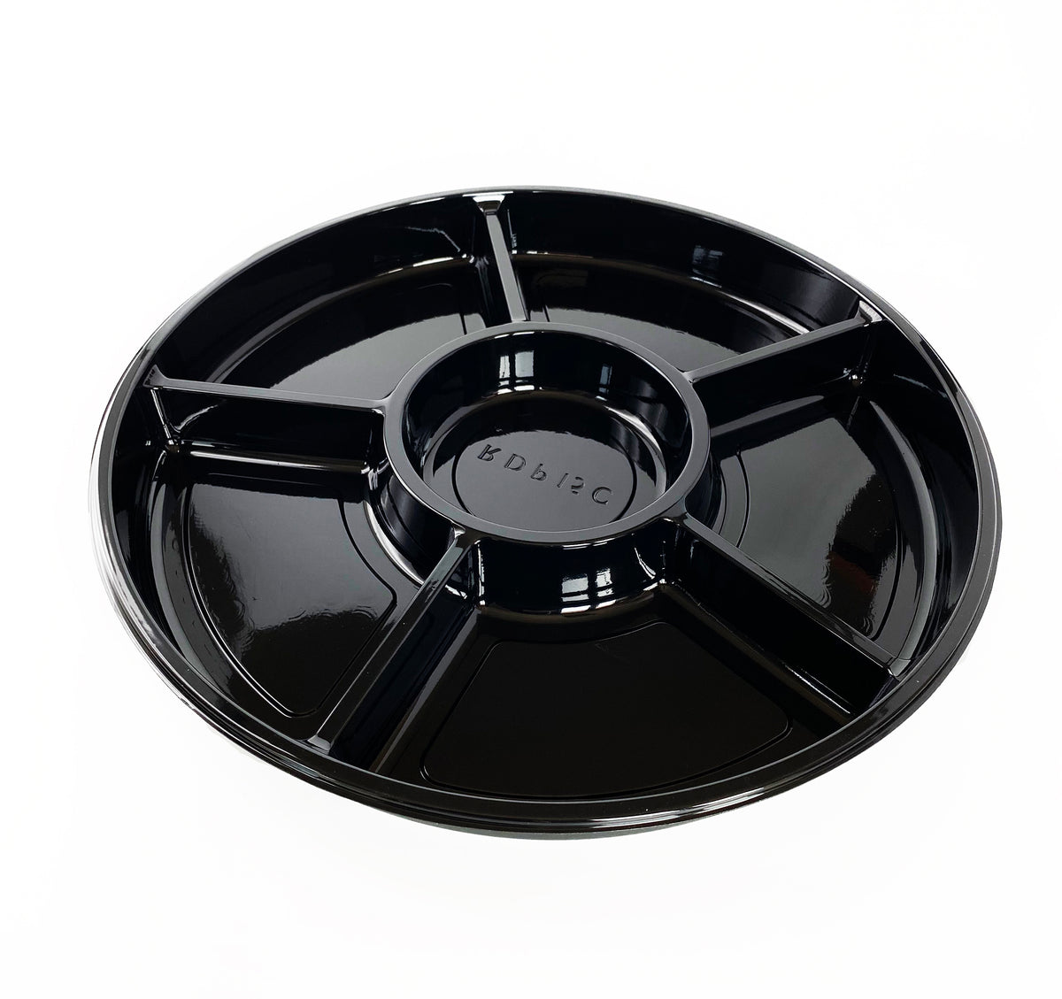 Plastic Round Food Platters with 6 Compartments PackMart